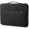 HP 15.6" (39.62cm Black / Silver Padded Laptop Carry Sleeve with Handle and Pockets