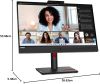 Lenovo ThinkVision T24mv-30 23.8" Full HD Monitor with Built In 5MP Webcam