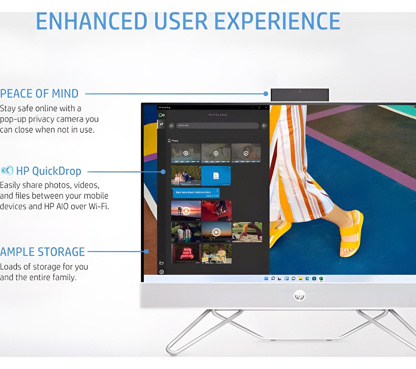 HP 24-cb1002na All In One Desktop PC Intel Core i5 8GB RAM 512GB SSD White