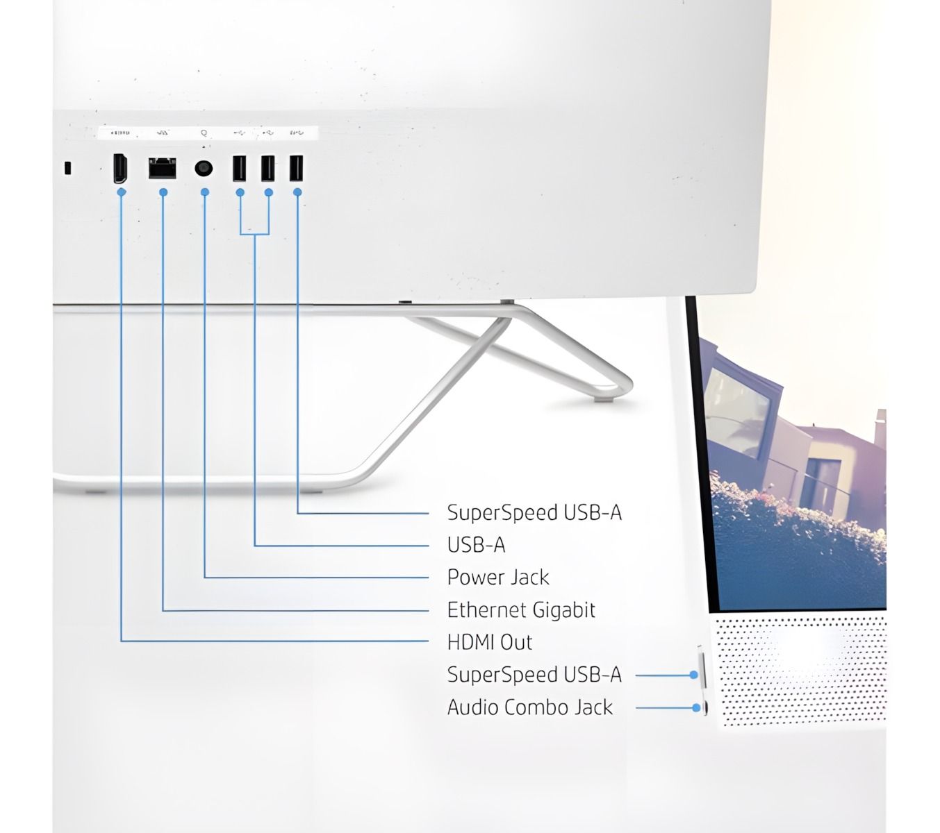 HP 24-cb1002na All In One Desktop PC Intel Core i5 8GB RAM 512GB SSD White