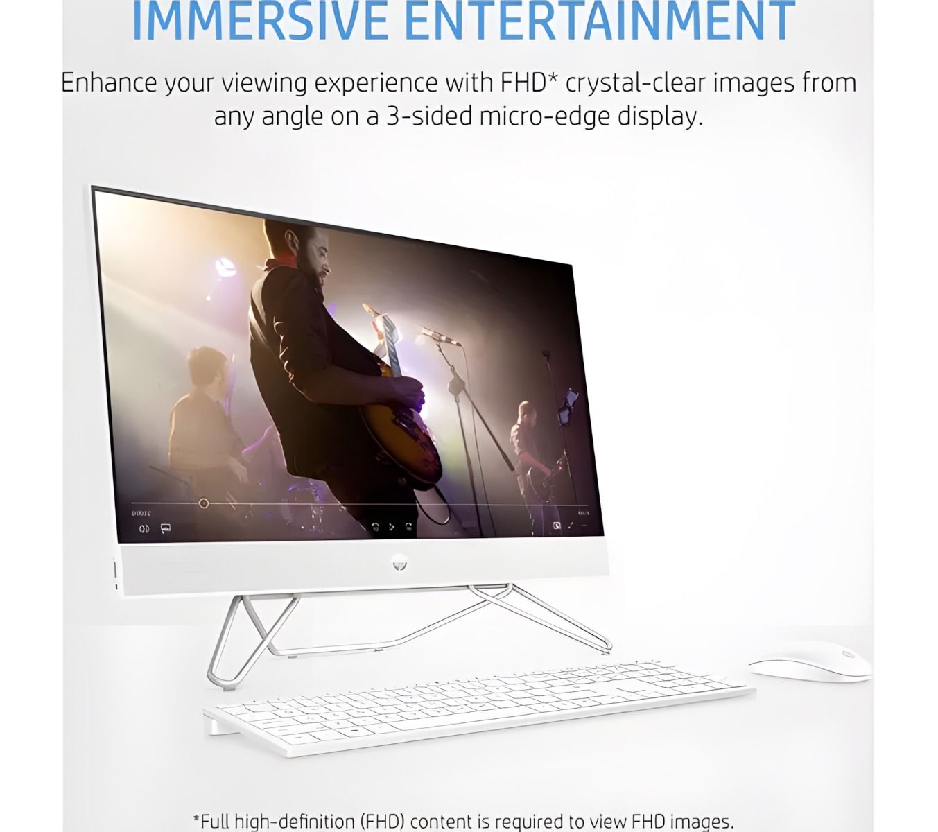 HP 24-cb1002na All In One Desktop PC Intel Core i5 8GB RAM 512GB SSD White