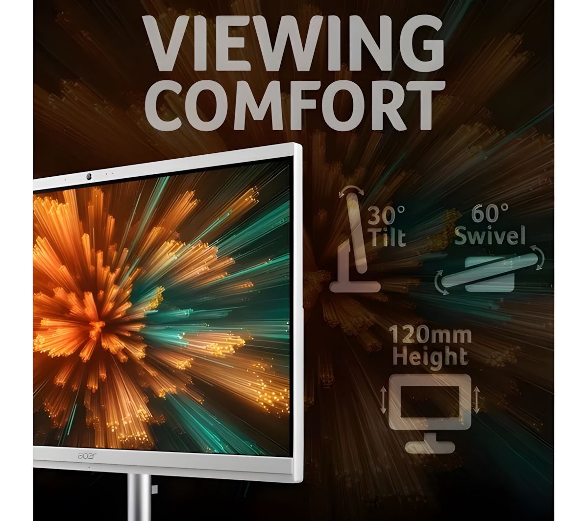 Acer Aspire C24-195ES 23.8" FHD All-In-One Desktop PC Intel Core Ultra 5 16GB RAM 512GB SSD
