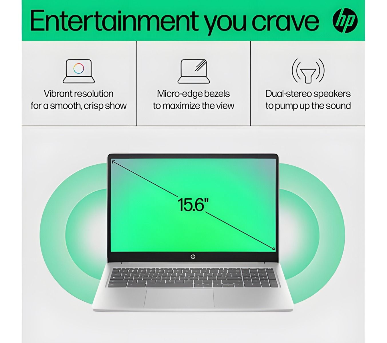 HP Chromebook 15a-nb0504sa 15.6" Laptop Intel N100 4GB RAM 128GB Storage ChromeOS