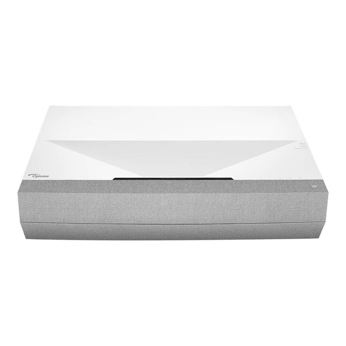 Optoma CinemaX P2 White Smart 4K UHD Laser Projector for Home Theater | 3000 Lumens Superior Image with Laser & 6-Segment Color Wheel | Ultra-Short Throw | Built-In Soundbar | Works w/ Alexa & Google