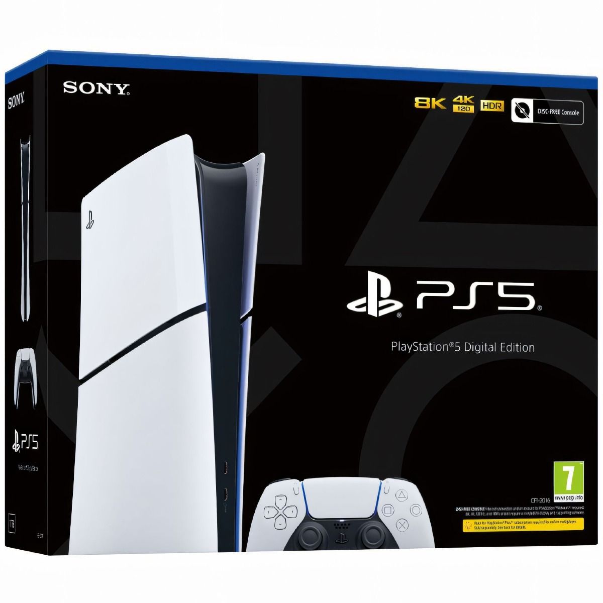 Sony PlayStation 5 Slim 825GB Games Console (Digital Edition) White