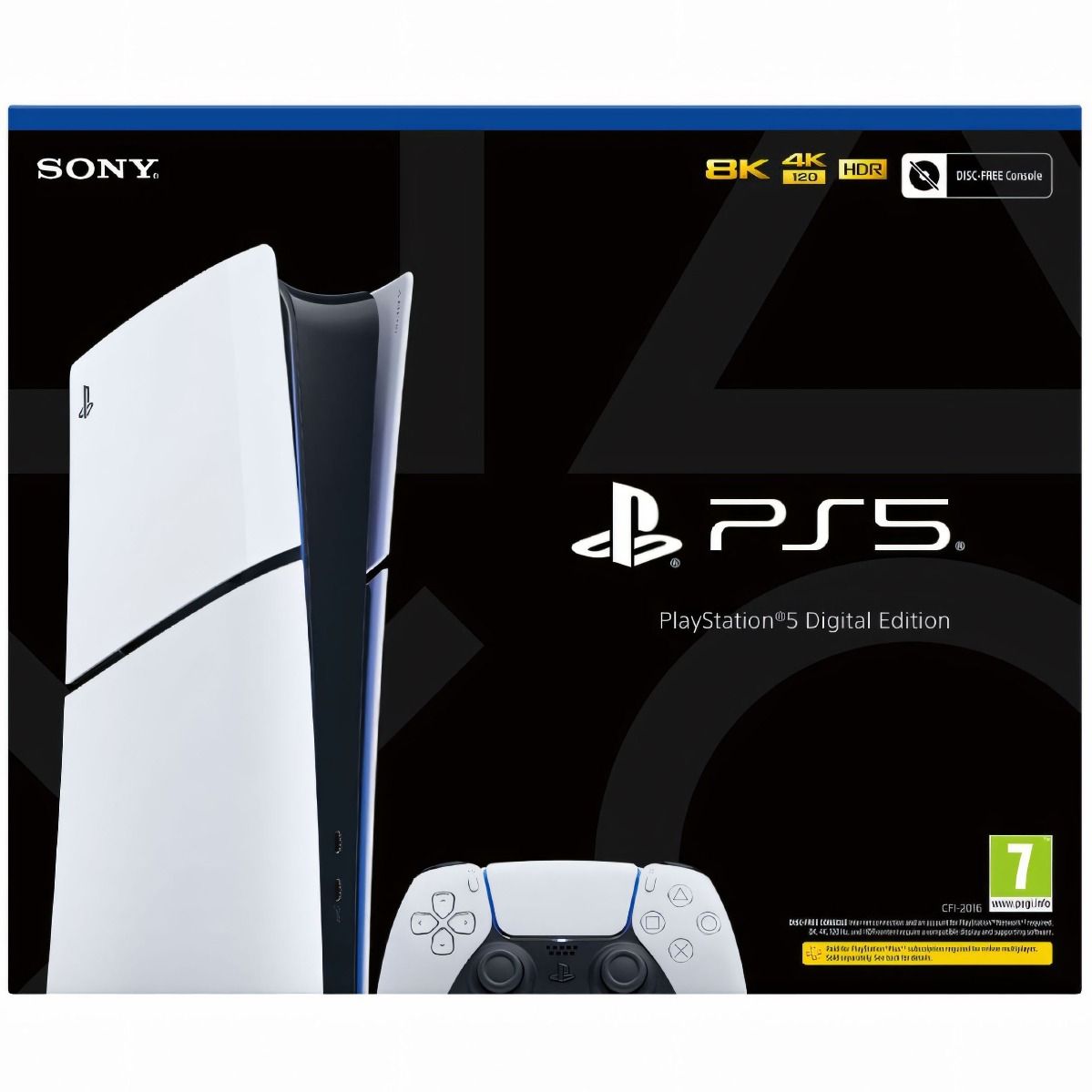 Sony PlayStation 5 Slim 825GB Games Console (Digital Edition) White