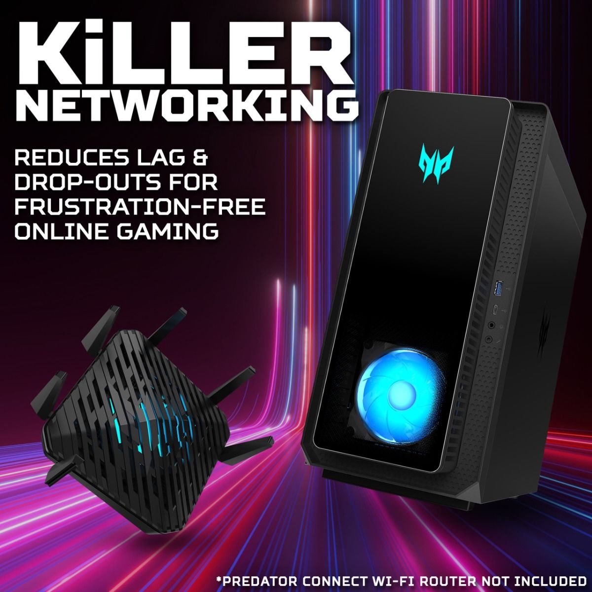 Acer Predator Orion 3000 PO3-655 Gaming PC Intel i7 16GB 1TB RTX 4070 Super