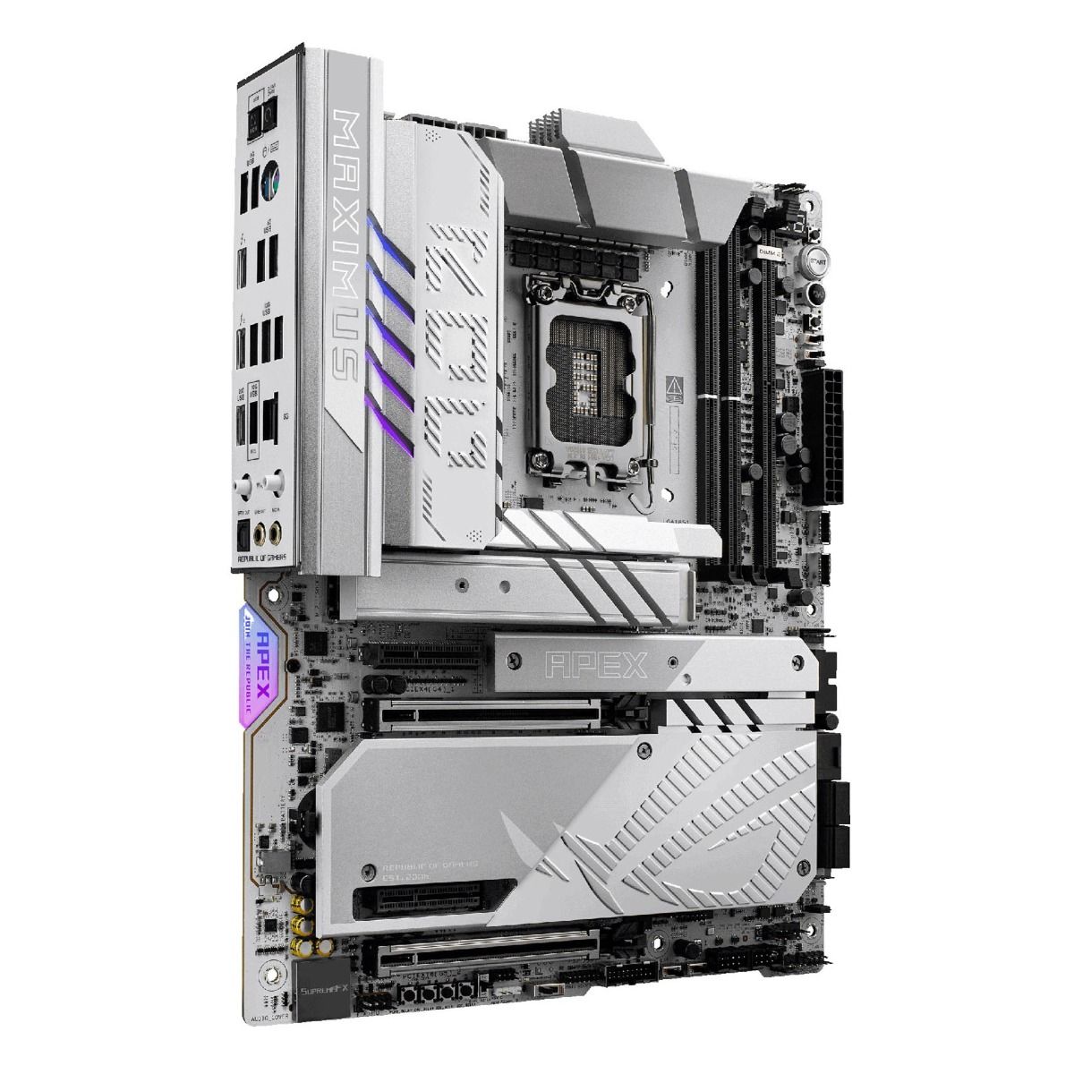 ASUS ROG Maximus Z890 APEX ATX Motherboard DDR5 PCIe 5.0 Wi-Fi 7 Silver/White