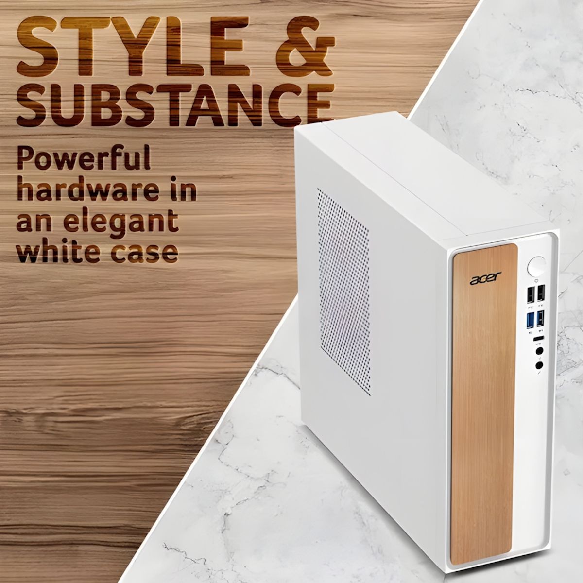Acer Aspire XC101-13H5U Desktop PC Intel Core i5 8GB RAM 512GB SSD White