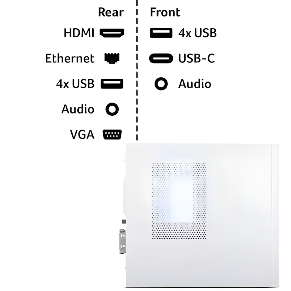 Acer Aspire XC101-13H5U Desktop PC Intel Core i5 8GB RAM 512GB SSD White