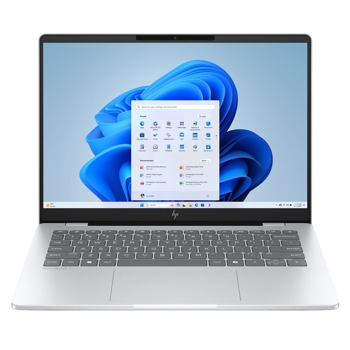 HP OmniBook 7 AI 14-fr0501sa Laptop OLED Intel Core Ultra 7 16GB 1TB Silver