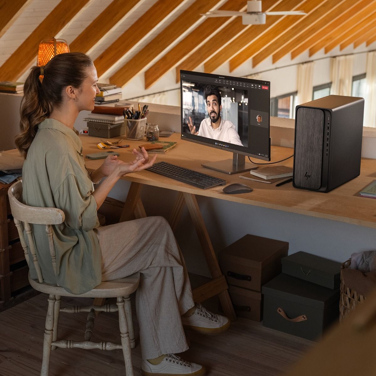 HP OmniDesk M02-0000na Tower Desktop PC AMD Ryzen 5 8500G 8GB 512GB Grey