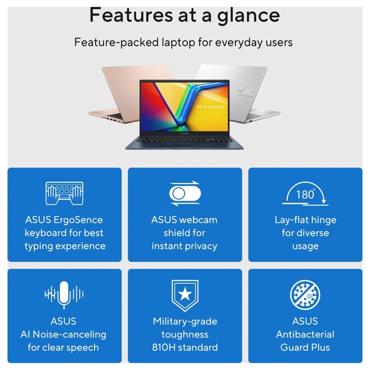 ASUS Vivobook 15 X1504 Laptop Intel Core i3 13th Gen 8GB RAM 512GB SSD