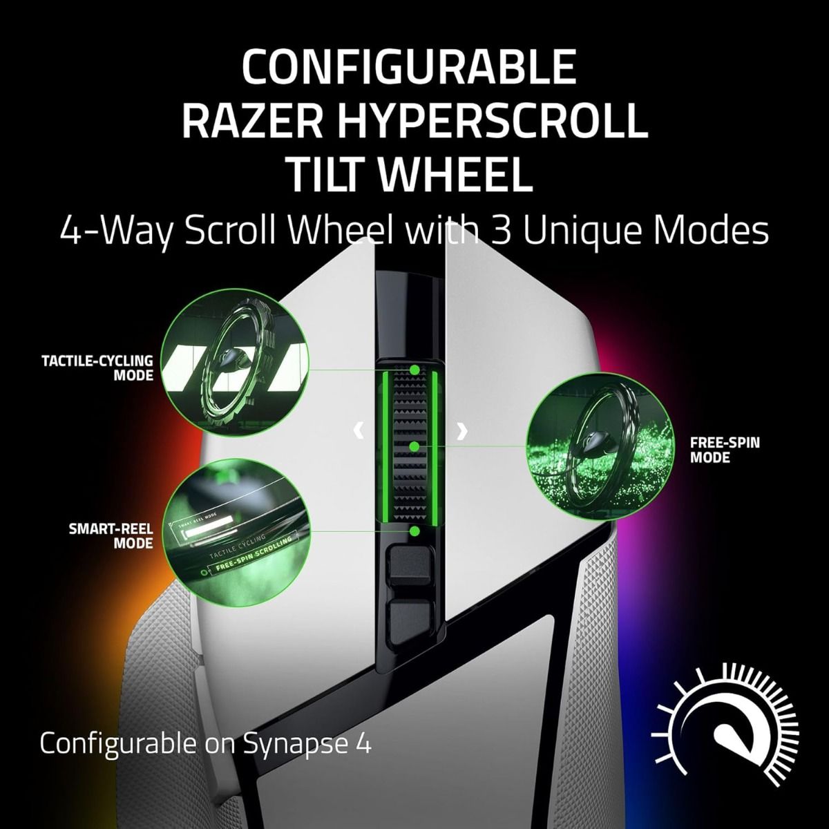 Razer Basilisk V3 Pro Wireless Gaming Mouse Hyperscroll Tilt Wheel
