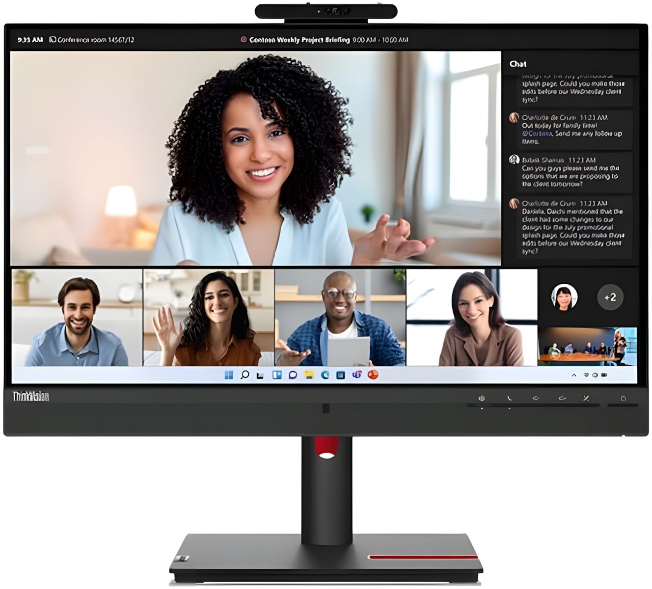 Lenovo ThinkVision T24mv-30 23.8" Full HD Monitor with Built In 5MP Webcam
