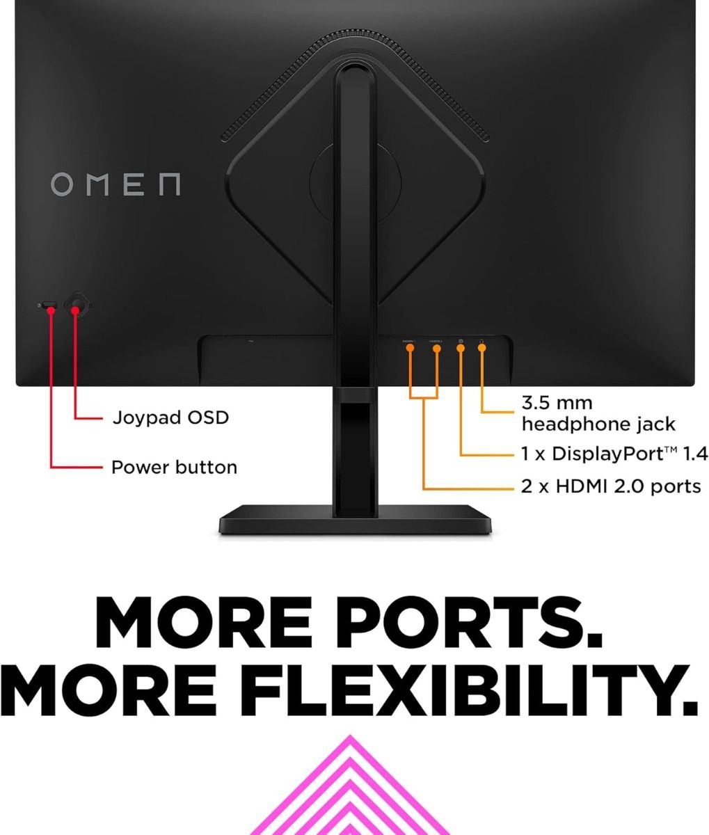 HP Omen 27q 27" Quad HD IPS Gaming Monitor 165Hz Refresh 1ms Response HDR 400