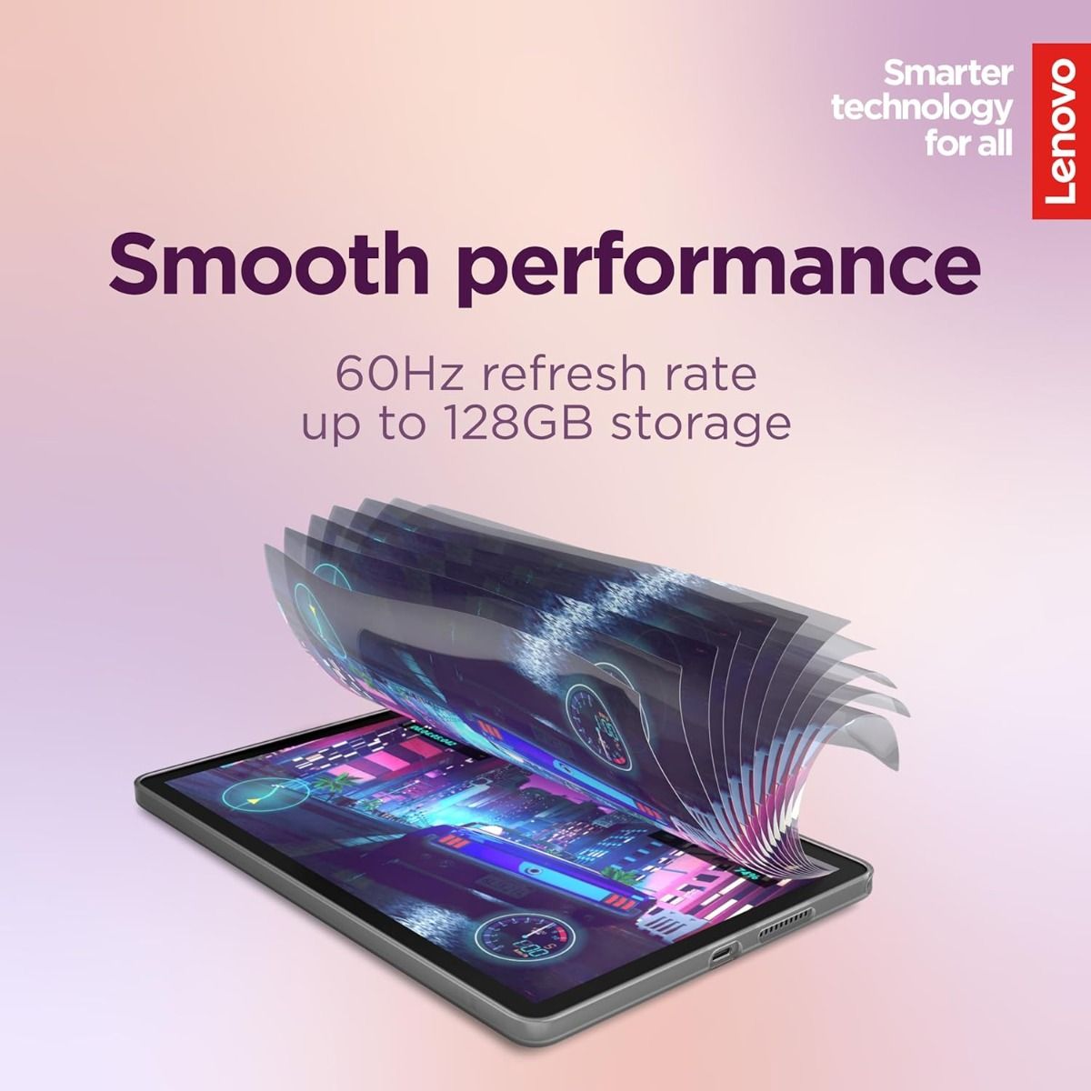 Lenovo Tab 10.1" Tablet Helio G85 4GB RAM 128GB Storage Android Grey