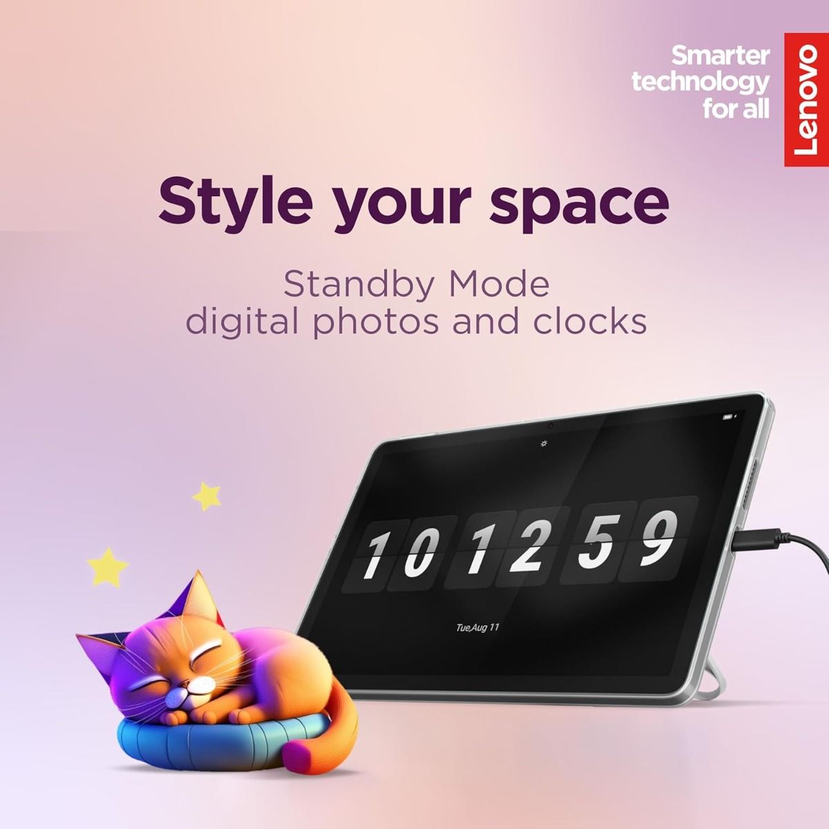 Lenovo Tab 10.1" Tablet Helio G85 4GB RAM 128GB Storage Android Grey