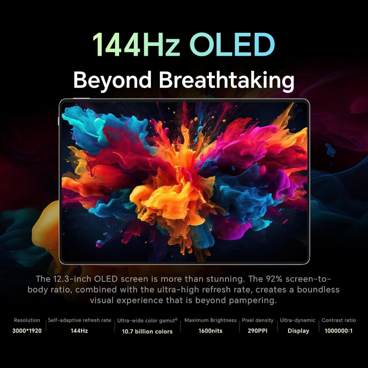 HONOR MagicPad 2 12.3" OLED Tablet Snapdragon 8s 12GB RAM 256GB Storage MagicOS Black