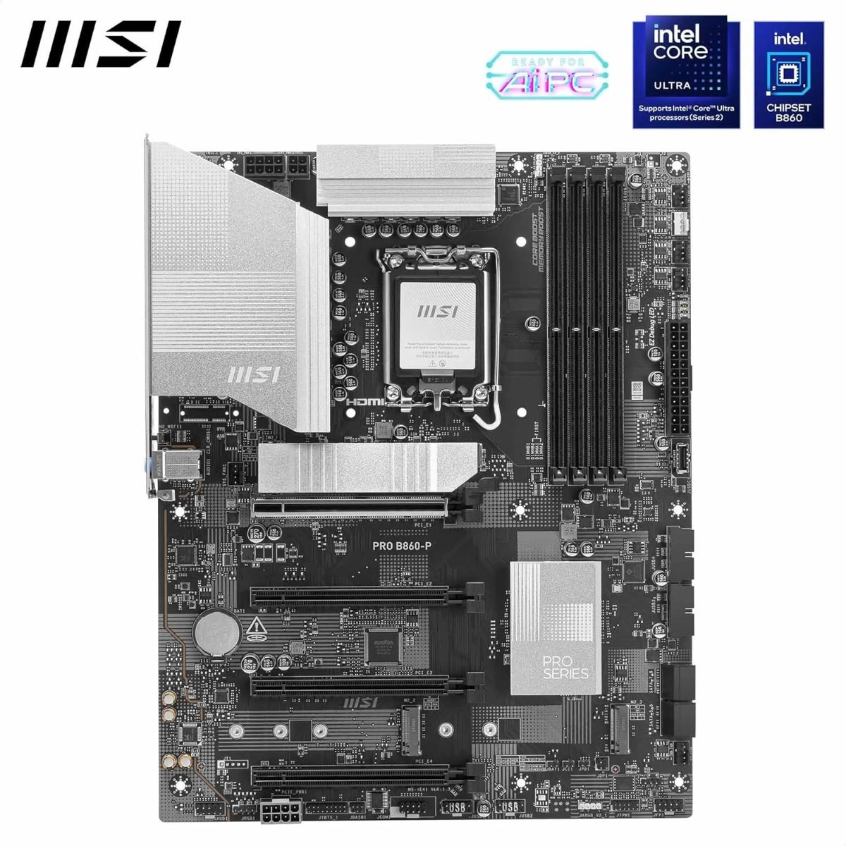 MSI PRO B860-P Motherboard PCIe 5.0 LGA1851 Intel Socket