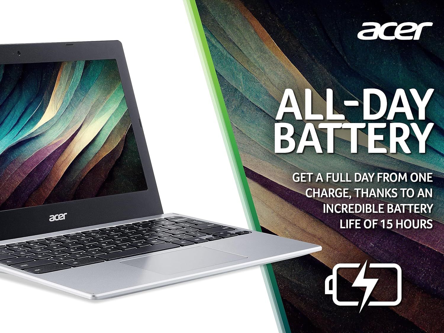 Acer Chromebook 311 11.6" Laptop MediaTek ARM CPU 4GB RAM 64GB eMMC Storage Silver