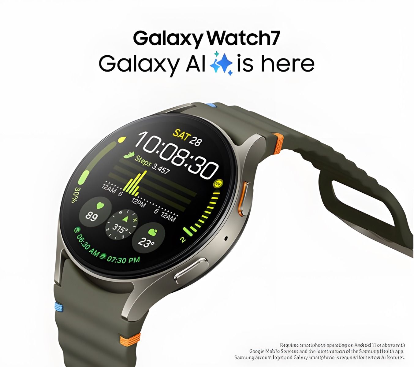 Samsung Galaxy Watch7 LTE 40mm Super AMOLED 32GB Storage 4G Capable Green
