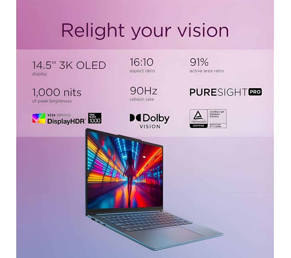 Lenovo Yoga Pro 7 14ASP10 14.5" 3K OLED Laptop Ryzen AI 9 32GB RAM 1TB SSD