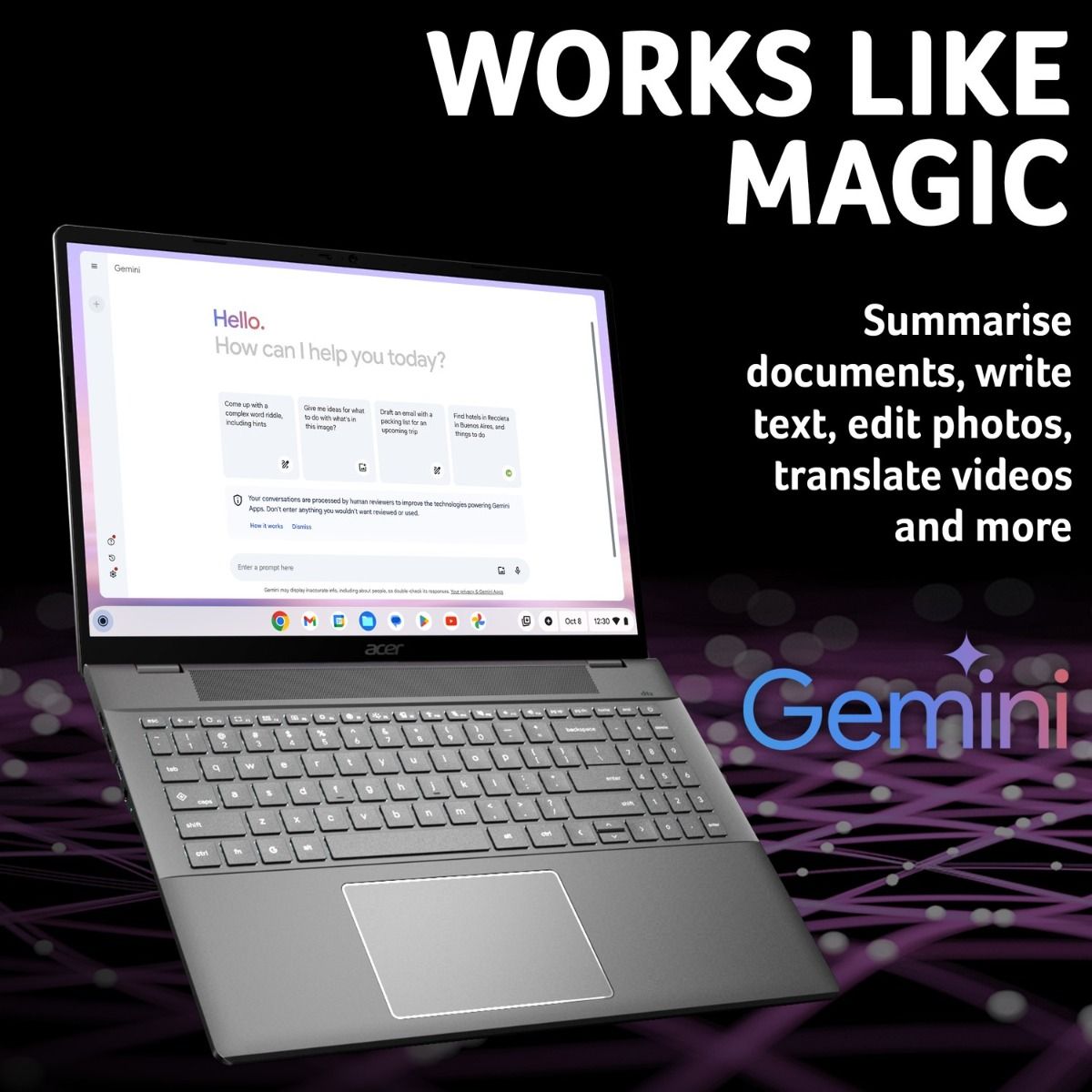 Acer Chromebook Plus 516 16" Laptop Intel i3 8GB RAM 128GB SSD ChromeOS