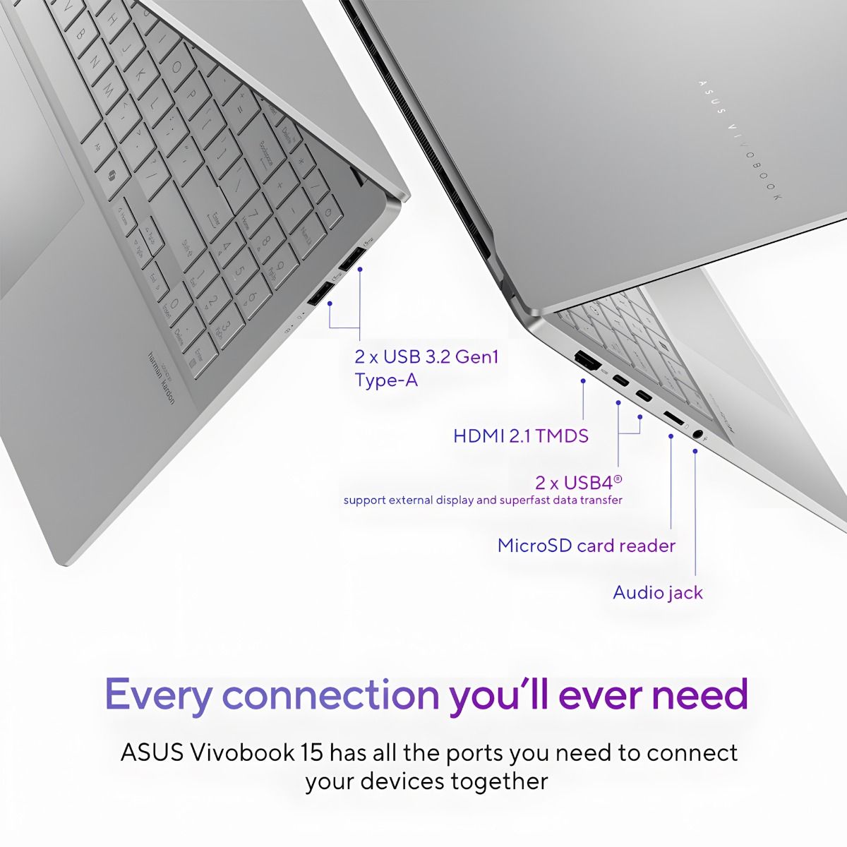 Asus Vivobook S 15 S5507QA-MA006W 15.6" 3K OLED Laptop Snapdragon X 16GB RAM 1TB SSD