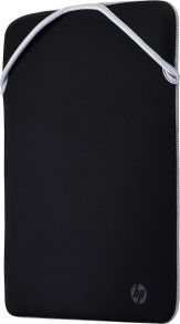 HP 15.6" Reversible Fit Sleeve Case Slim Zip-Free Black & Silver