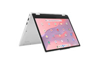 Up to &pound;210 off on Chromebook Laptops banner showing a 2-in-1 laptop on white background.