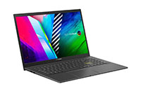 TEKshop laptop at an Angle with a bright and colourful wallpaper.